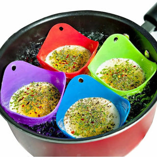 Meraldo™ EggEase – Siliconen eierpocheerders, set van 4