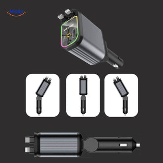 Meraldo™ ChargeStar – 4-in-1 autolader met sterrenhemel-licht