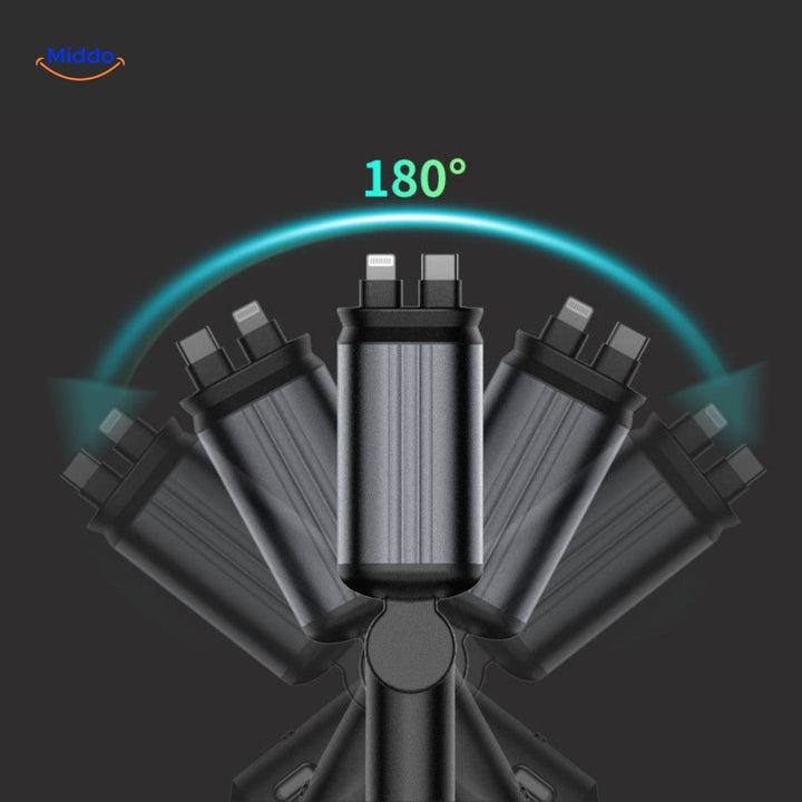 Meraldo™ ChargeStar – 4-in-1 autolader met sterrenhemel-licht