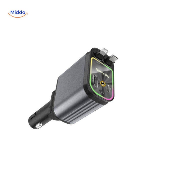 Meraldo™ ChargeStar – 4-in-1 autolader met sterrenhemel-licht