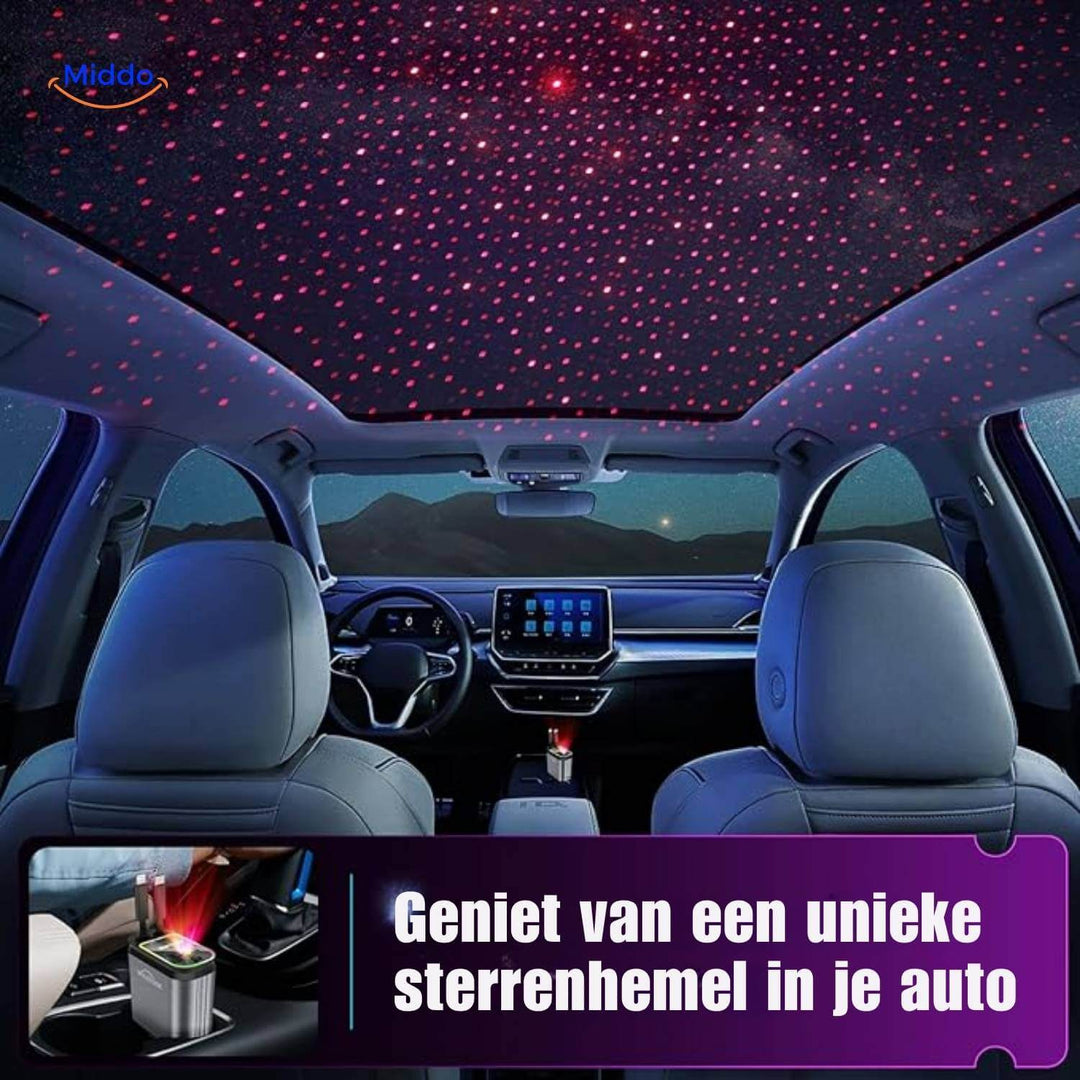 Meraldo™ ChargeStar – 4-in-1 autolader met sterrenhemel-licht