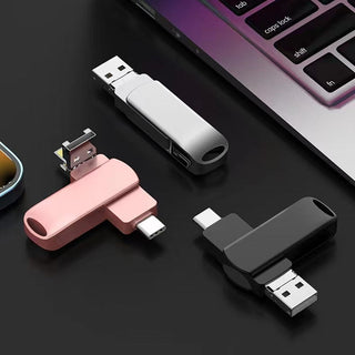 Meraldo™ FlexDrive – 4-in-1 USB-stick voor telefoon &amp; laptop