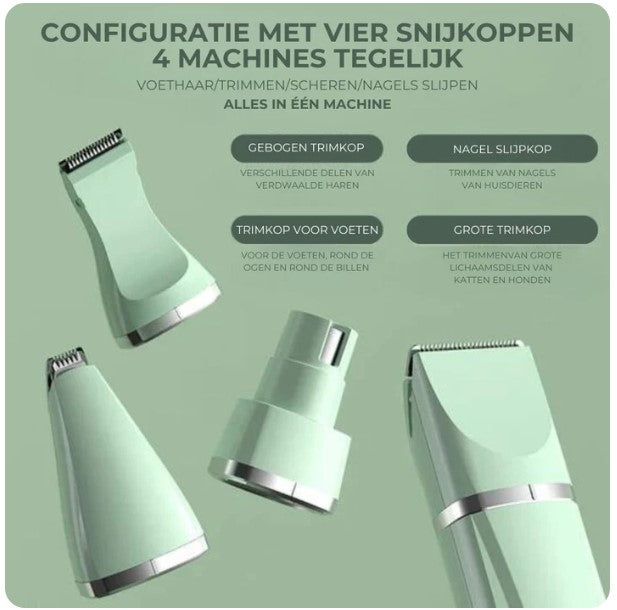 Meraldo™ PetTrim – 4-in-1 trimset voor huisdieren