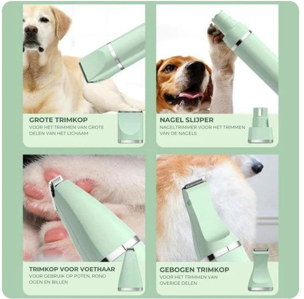 Meraldo™ PetTrim – 4-in-1 trimset voor huisdieren