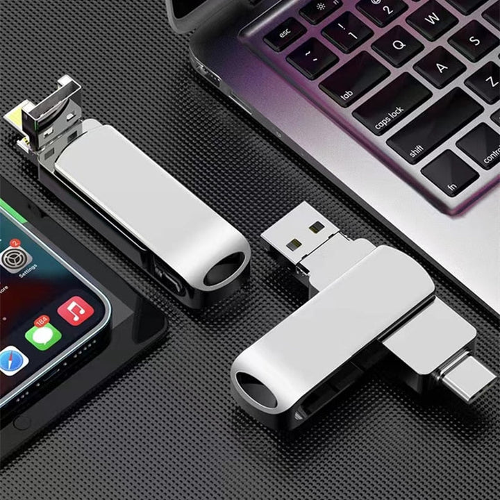 Meraldo™ FlexDrive – 4-in-1 USB-stick voor telefoon &amp; laptop