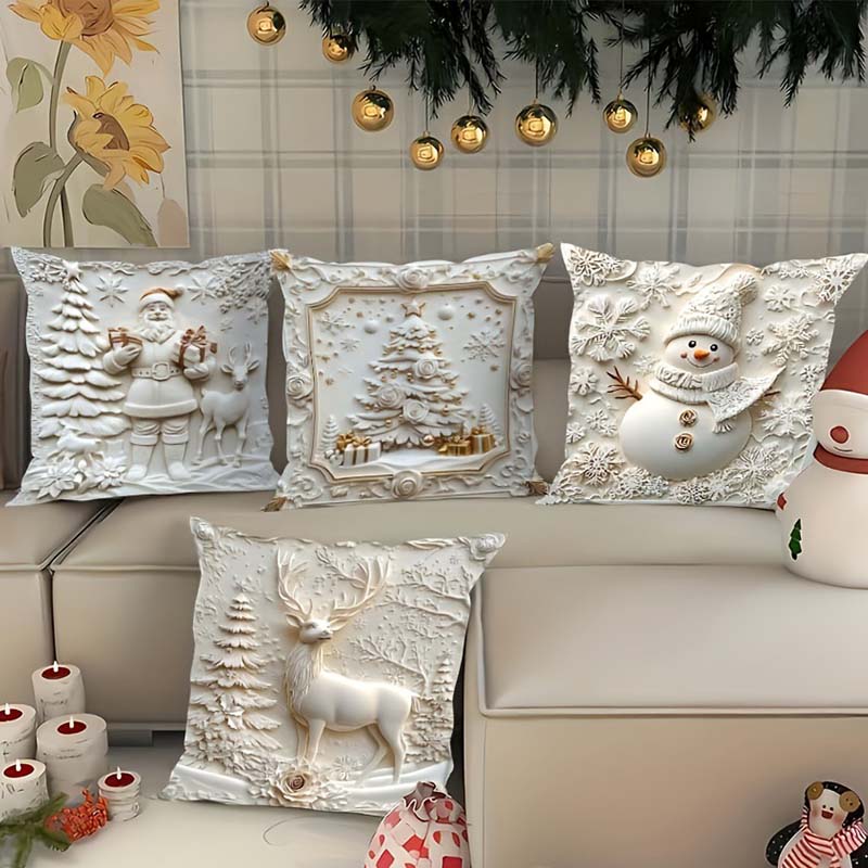 Meraldo™ NordCase – Kerstkussenslopen, set van 4