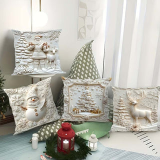 Meraldo™ NordCase – Kerstkussenslopen, set van 4