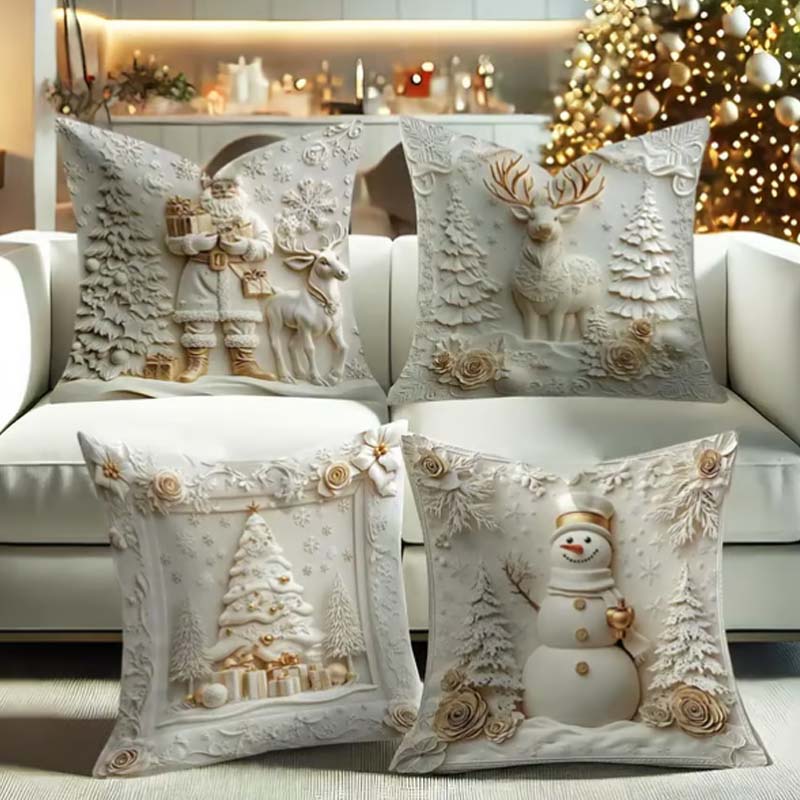 Meraldo™ NordCase – Kerstkussenslopen, set van 4