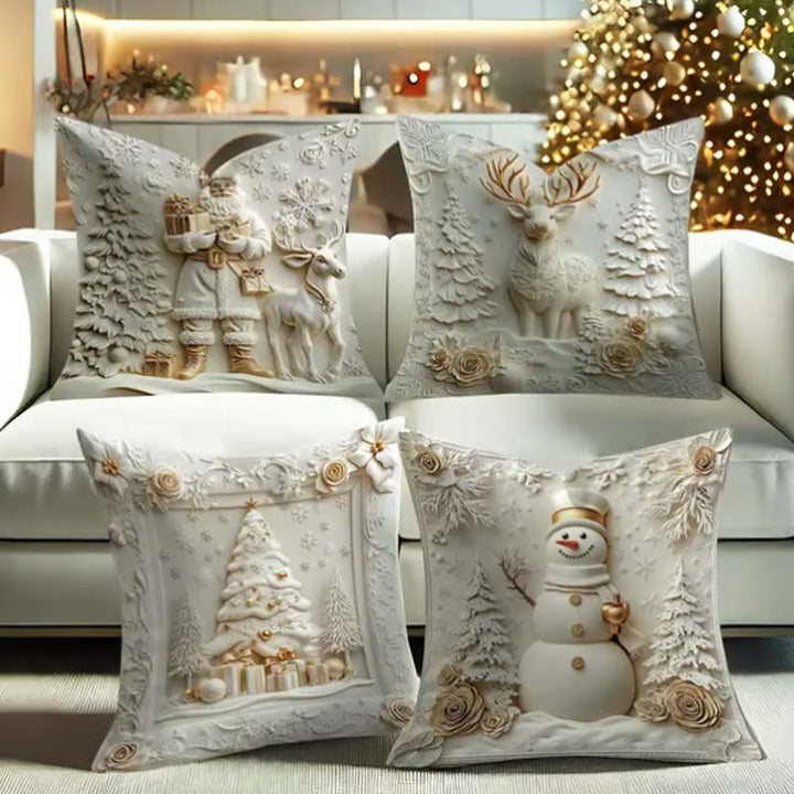 Meraldo™ NordCase – Kerstkussenslopen, set van 4