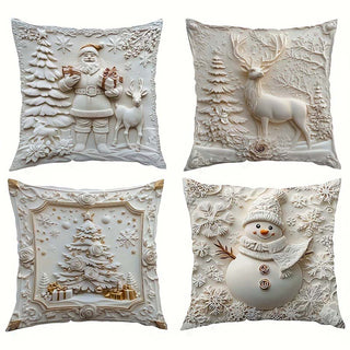 Meraldo™ NordCase – Kerstkussenslopen, set van 4