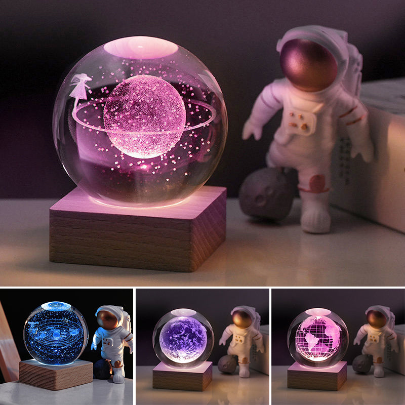 Meraldo™ GlobeLight – 3D kristallen bol nachtlamp
