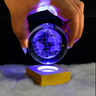Meraldo™ GlobeLight – 3D kristallen bol nachtlamp